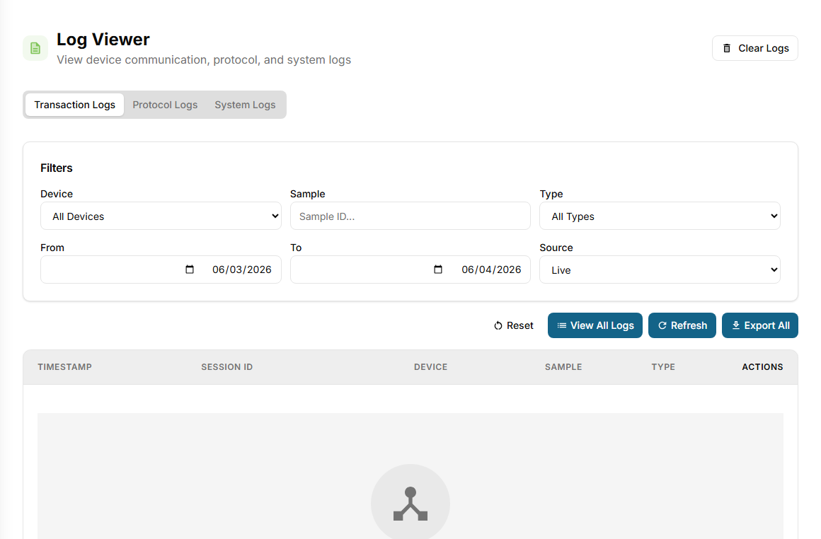 MedConnect device logs